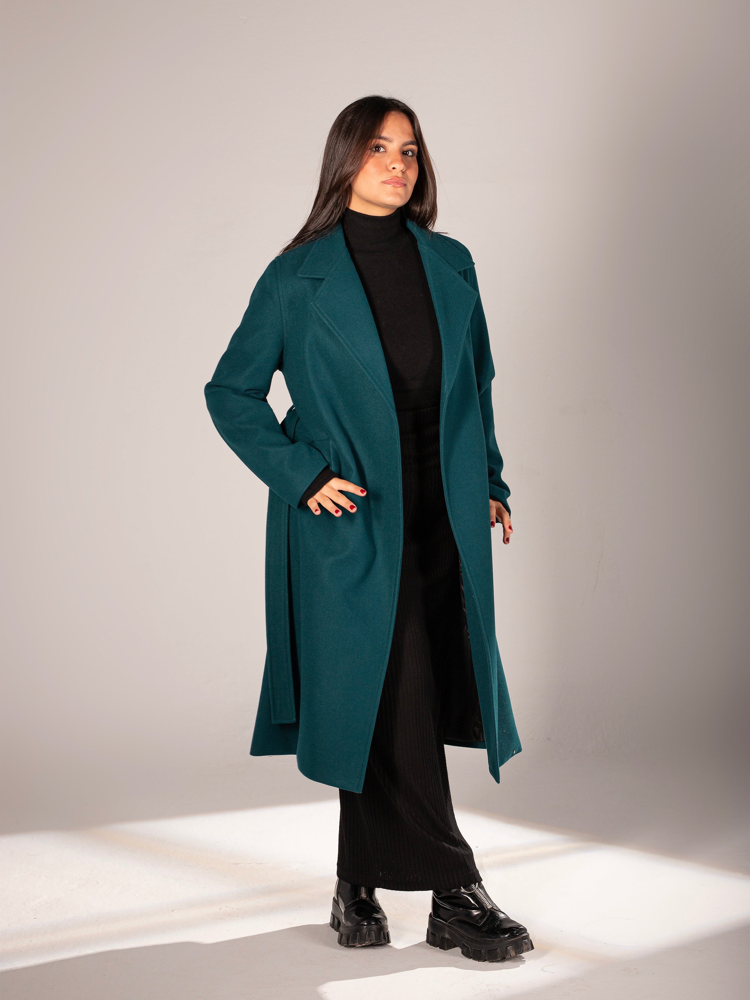 Turquoise Wool-blend coat