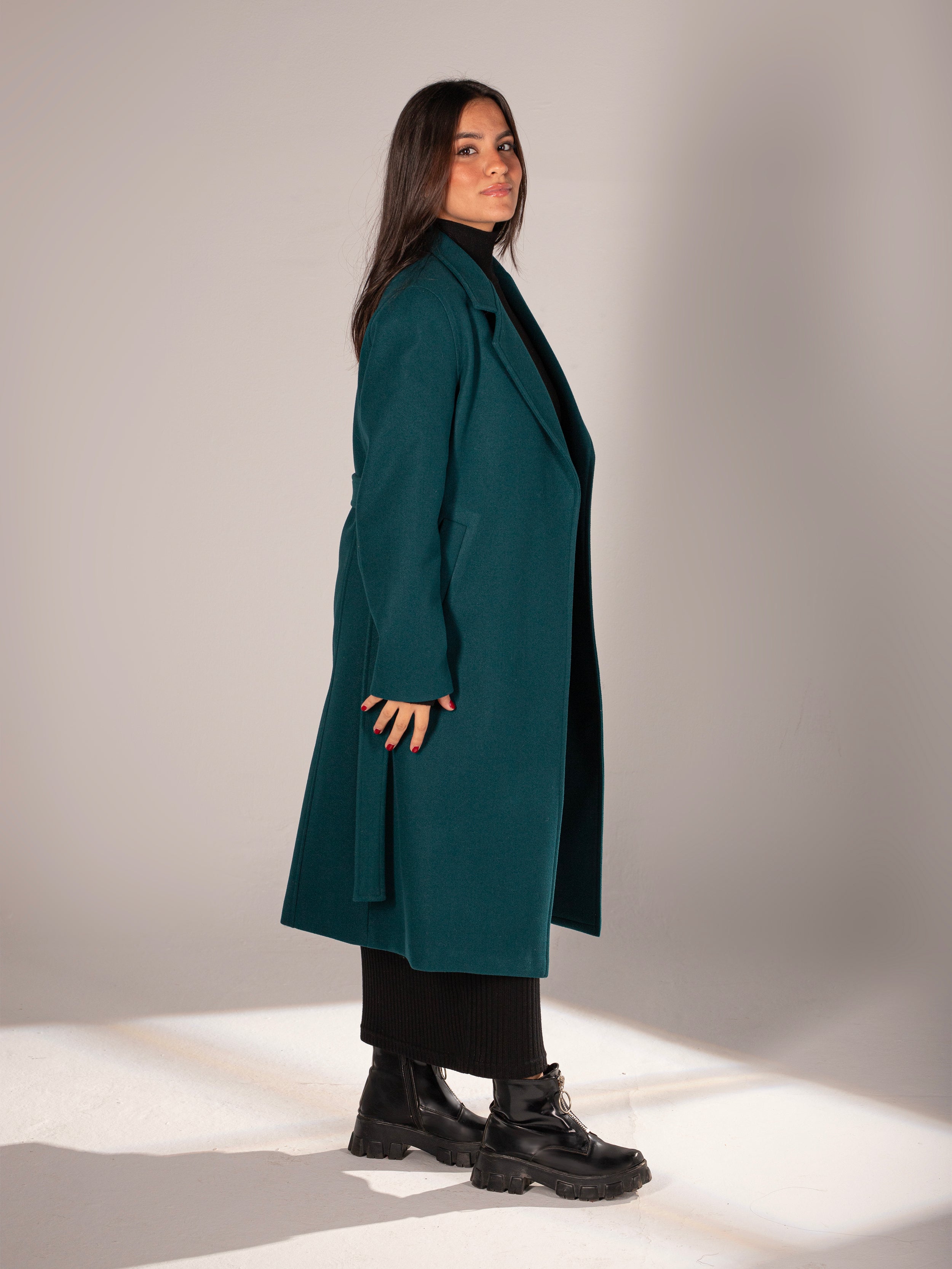 Turquoise Wool-blend coat